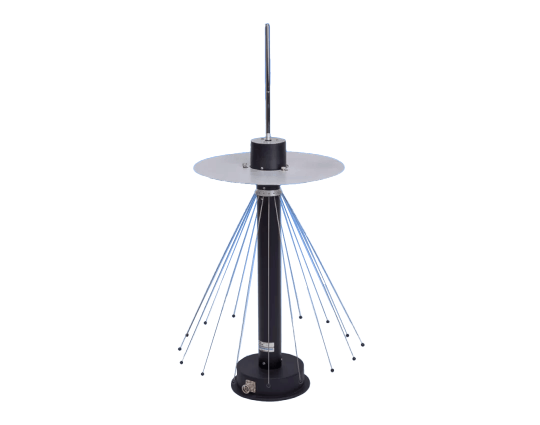 10 kHz - 2 GHz<br>Omni-Directional Wideband Discone Antenna<br>EM-6105