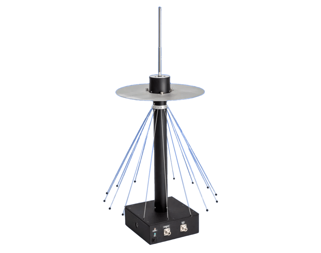 10 kHz - 2 GHz<br>Omni-Directional Wideband Discone Antenna<br>EM-6115