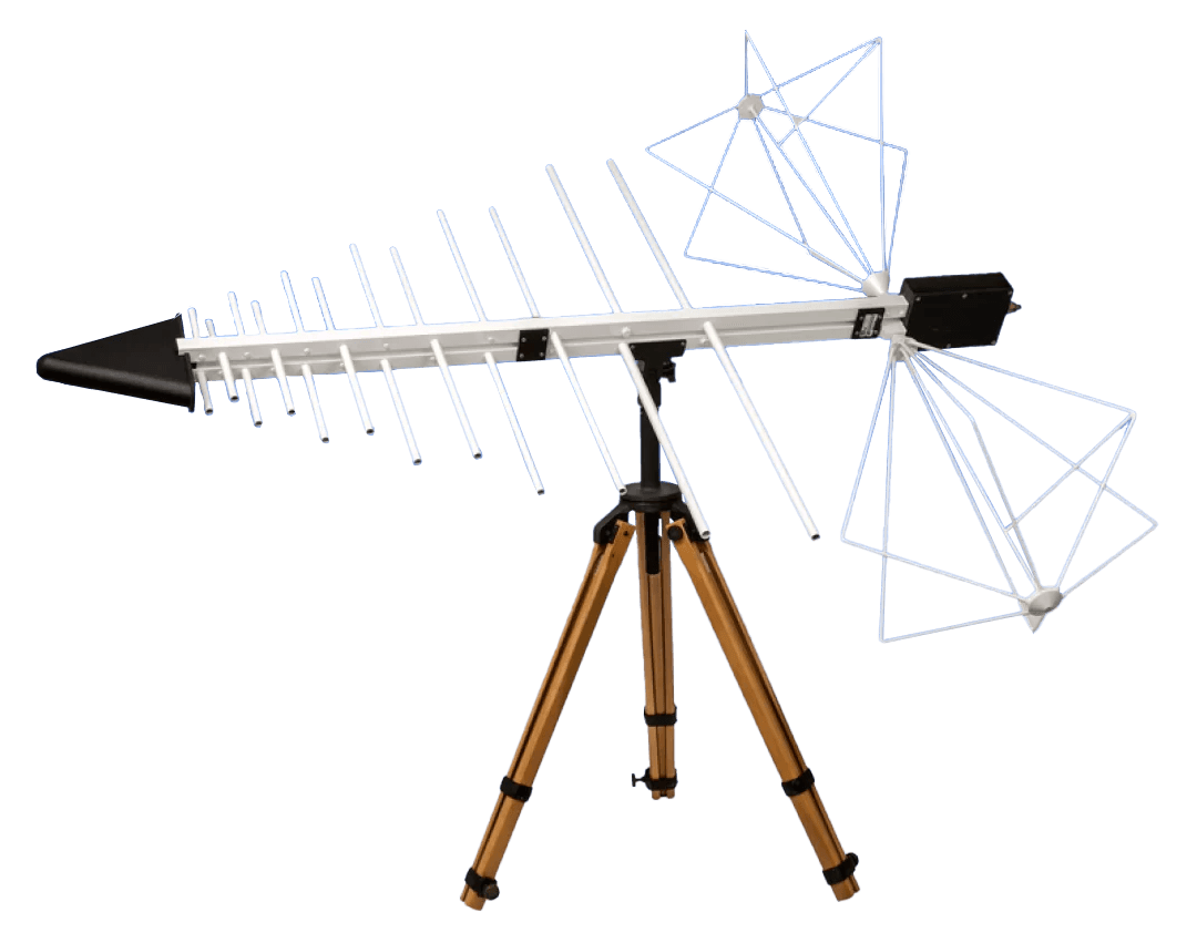 26 MHz - 3 GHz<br>Biconical Directional Antenna<br>EM-6917B-2